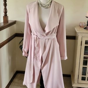 Express Jackets Coats Express Xs Light Pink Trench Overcoat